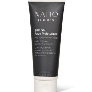 Natio SPF 50+ Face Moisturiser – Broad Spectrum UVA/UVB Daily Protection (Non-Greasy)